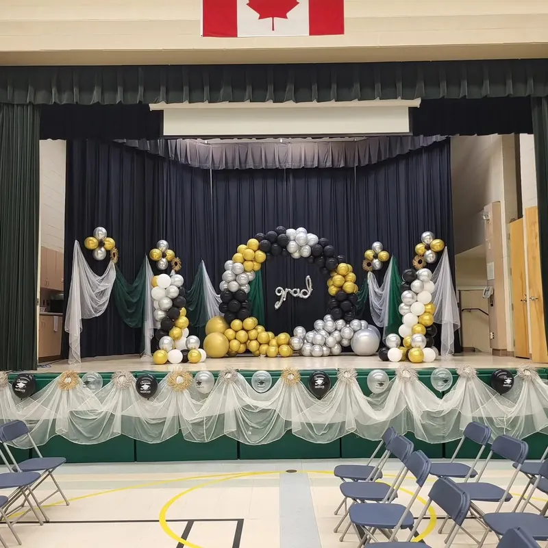 Grad Celebration — circle arch balloon setup for a graduation in the GTA